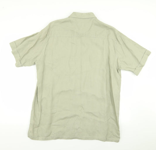 Asda George Mens Green    Button-Up Size L