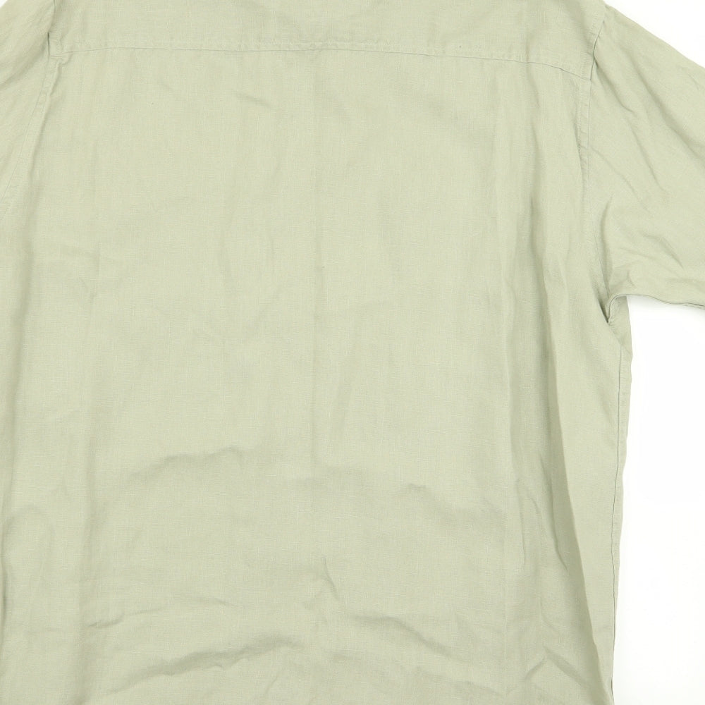 Asda George Mens Green    Button-Up Size L