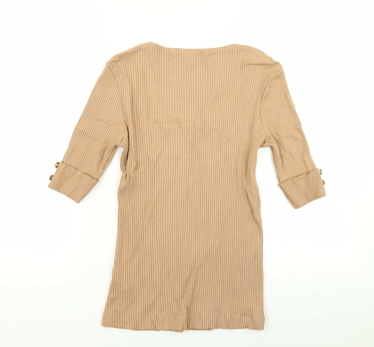 Womens UK Size 8 NEXT Beige Basic T-Shirt