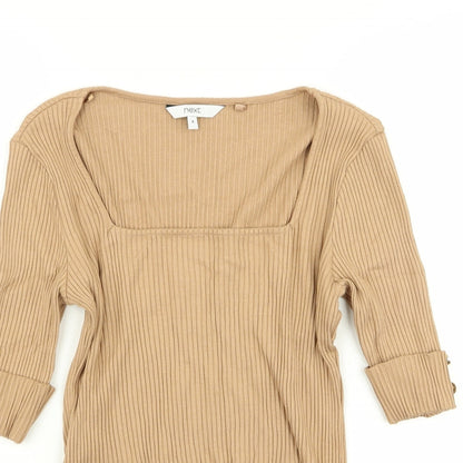 Womens UK Size 8 NEXT Beige Basic T-Shirt