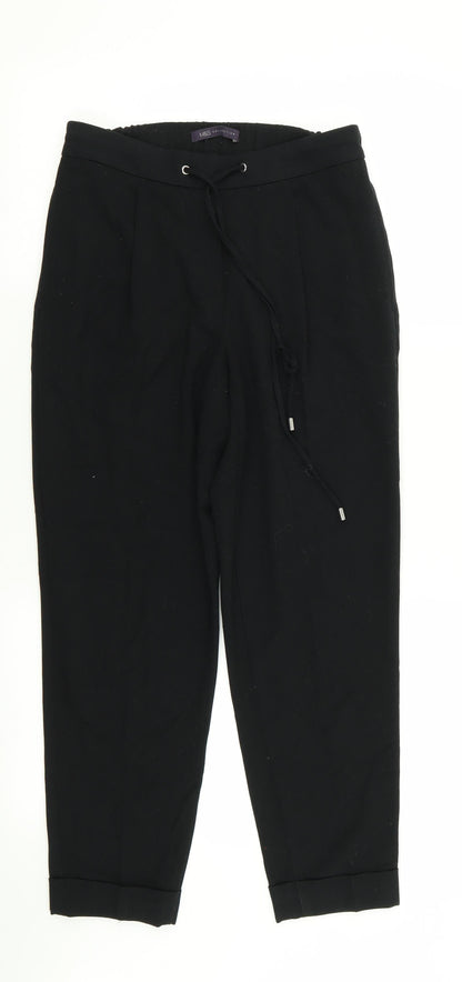 M&S Womens Black   Trousers  Size 6 L26 in - Stretch waistband
