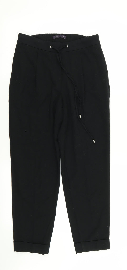 M&S Womens Black   Trousers  Size 6 L26 in - Stretch waistband
