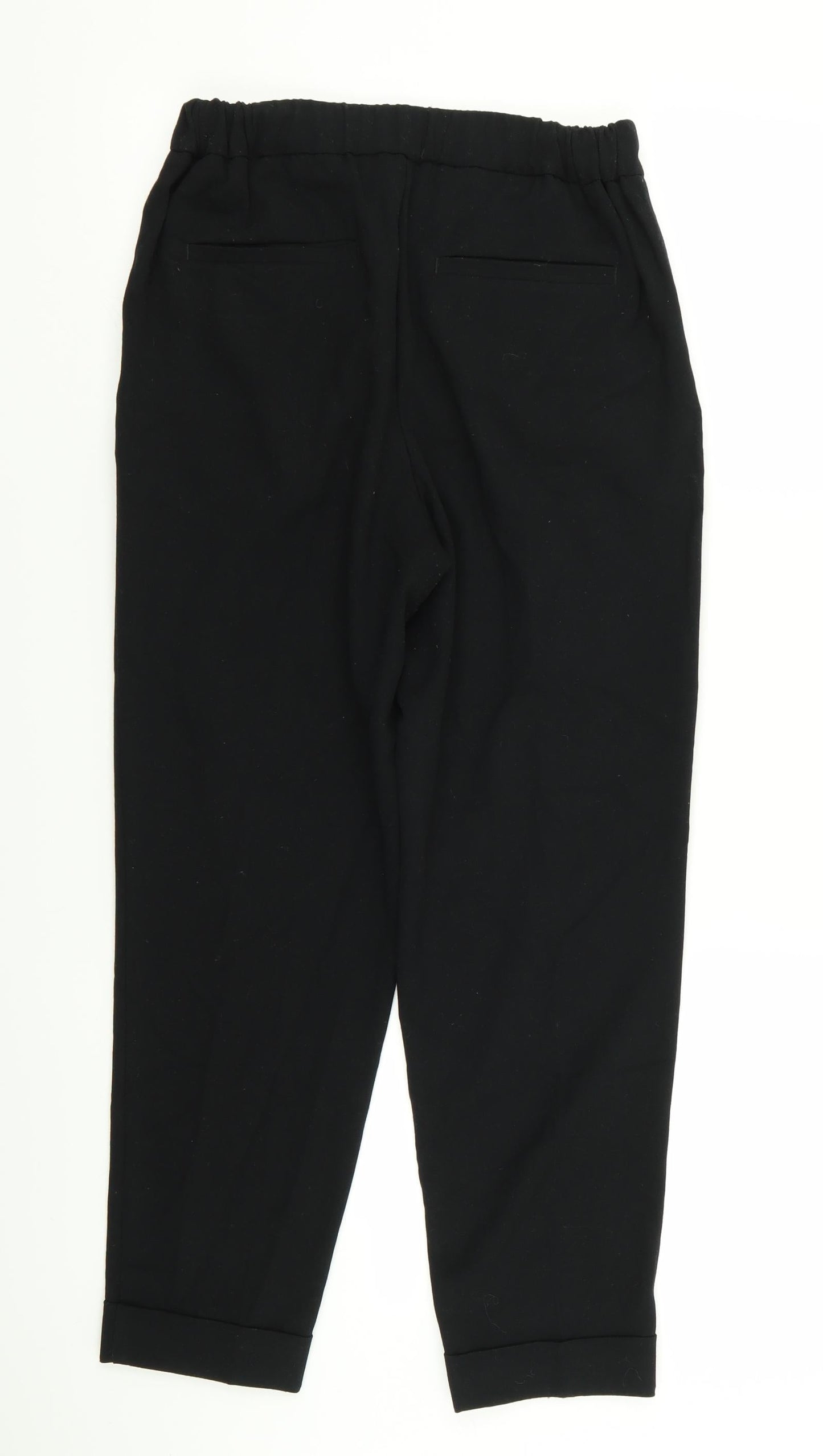 M&S Womens Black   Trousers  Size 6 L26 in - Stretch waistband