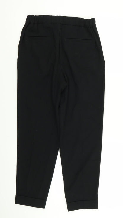 M&S Womens Black   Trousers  Size 6 L26 in - Stretch waistband