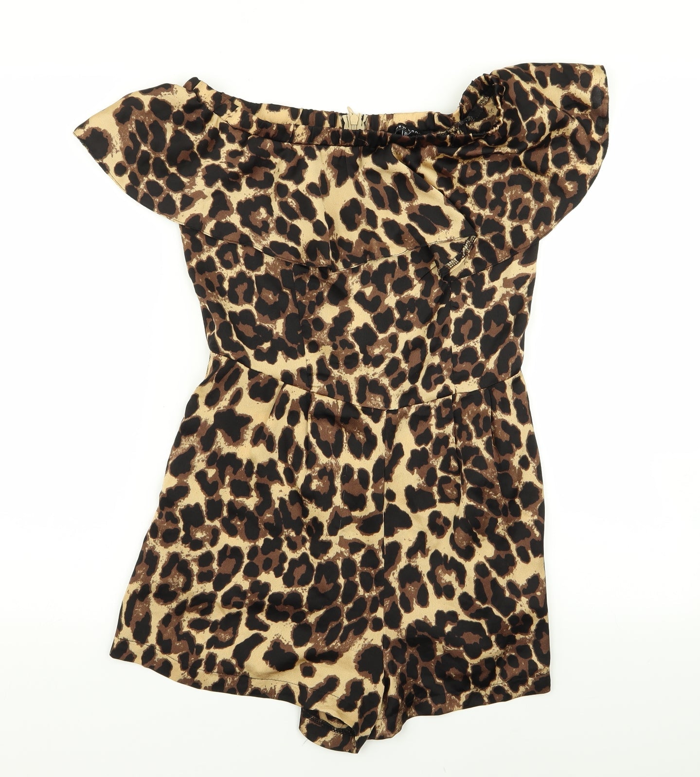 New Look Womens Multicoloured Animal Print  Playsuit One-Piece Size 8