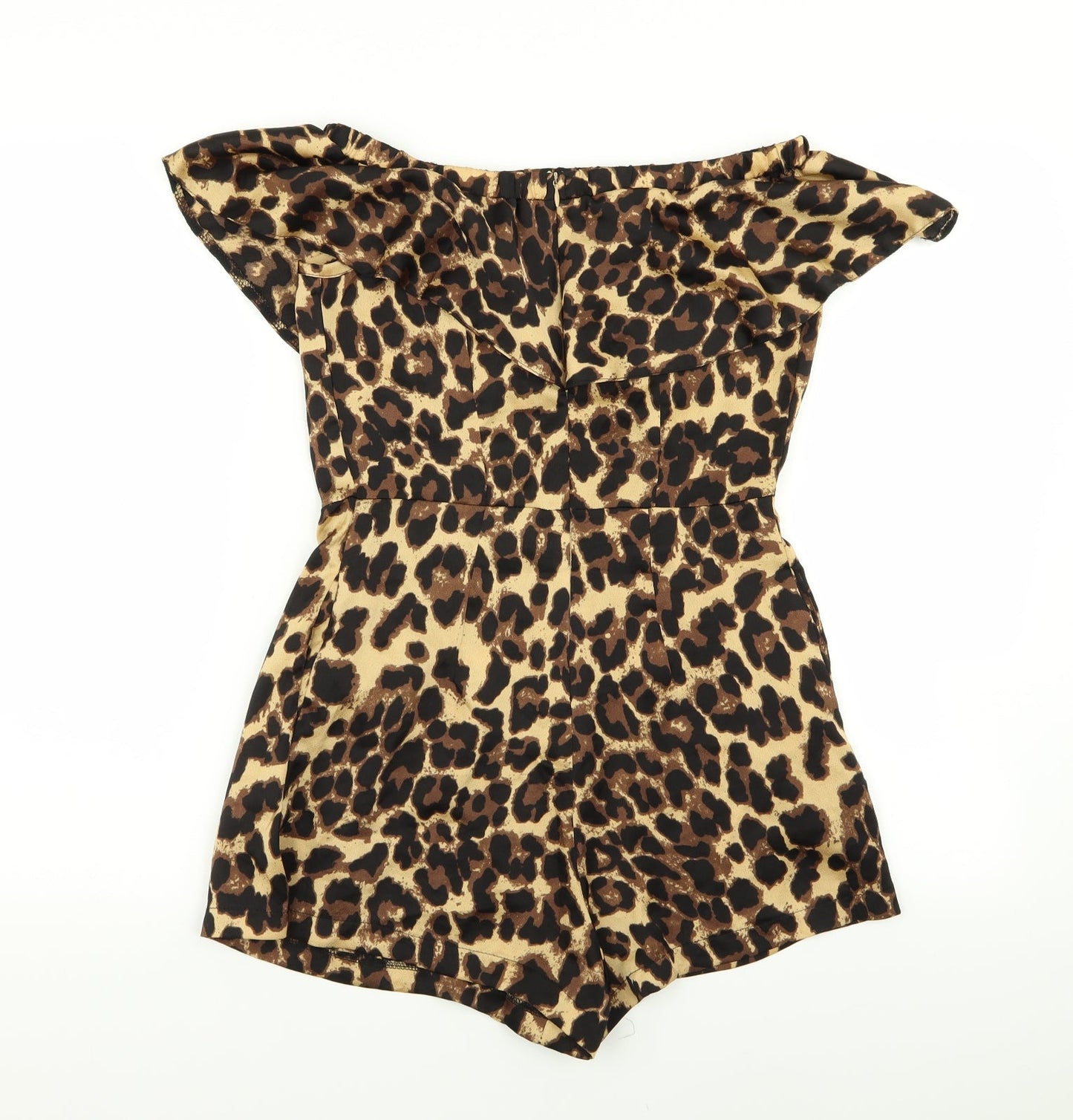 New Look Womens Multicoloured Animal Print  Playsuit One-Piece Size 8