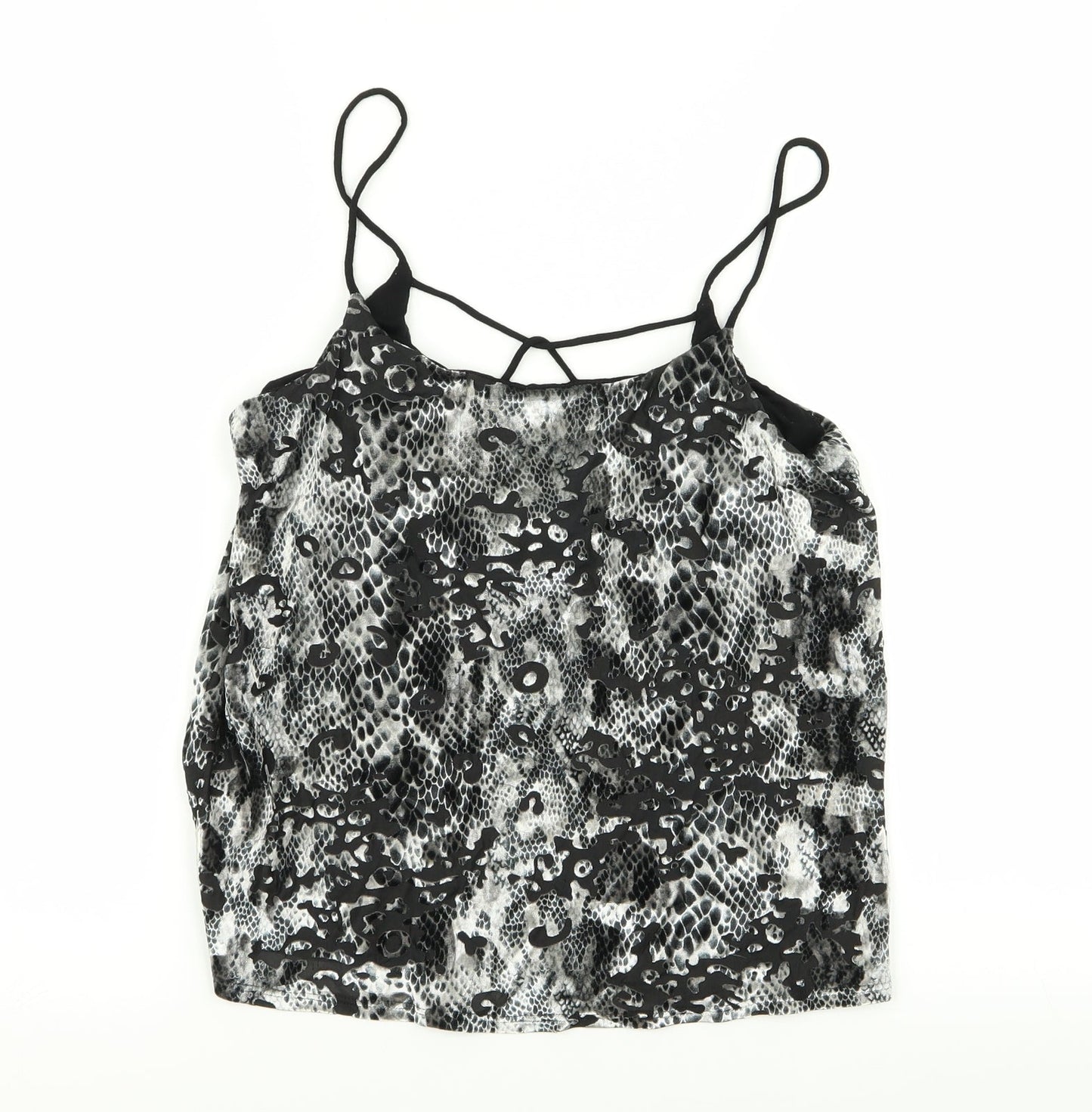 Womens UK Size 10 Topshop Multicoloured Basic Tank