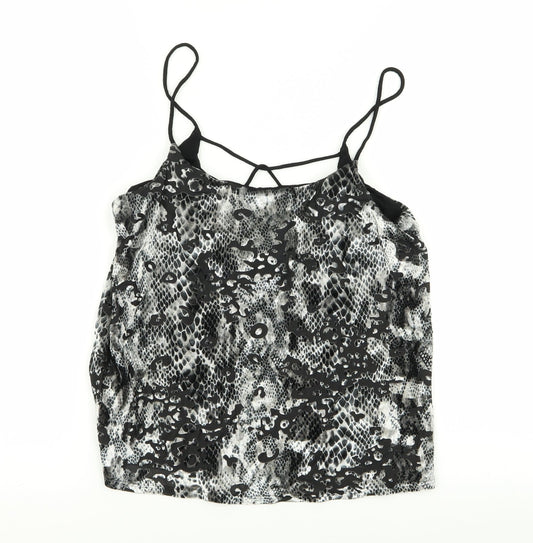 Womens UK Size 10 Topshop Multicoloured Basic Tank