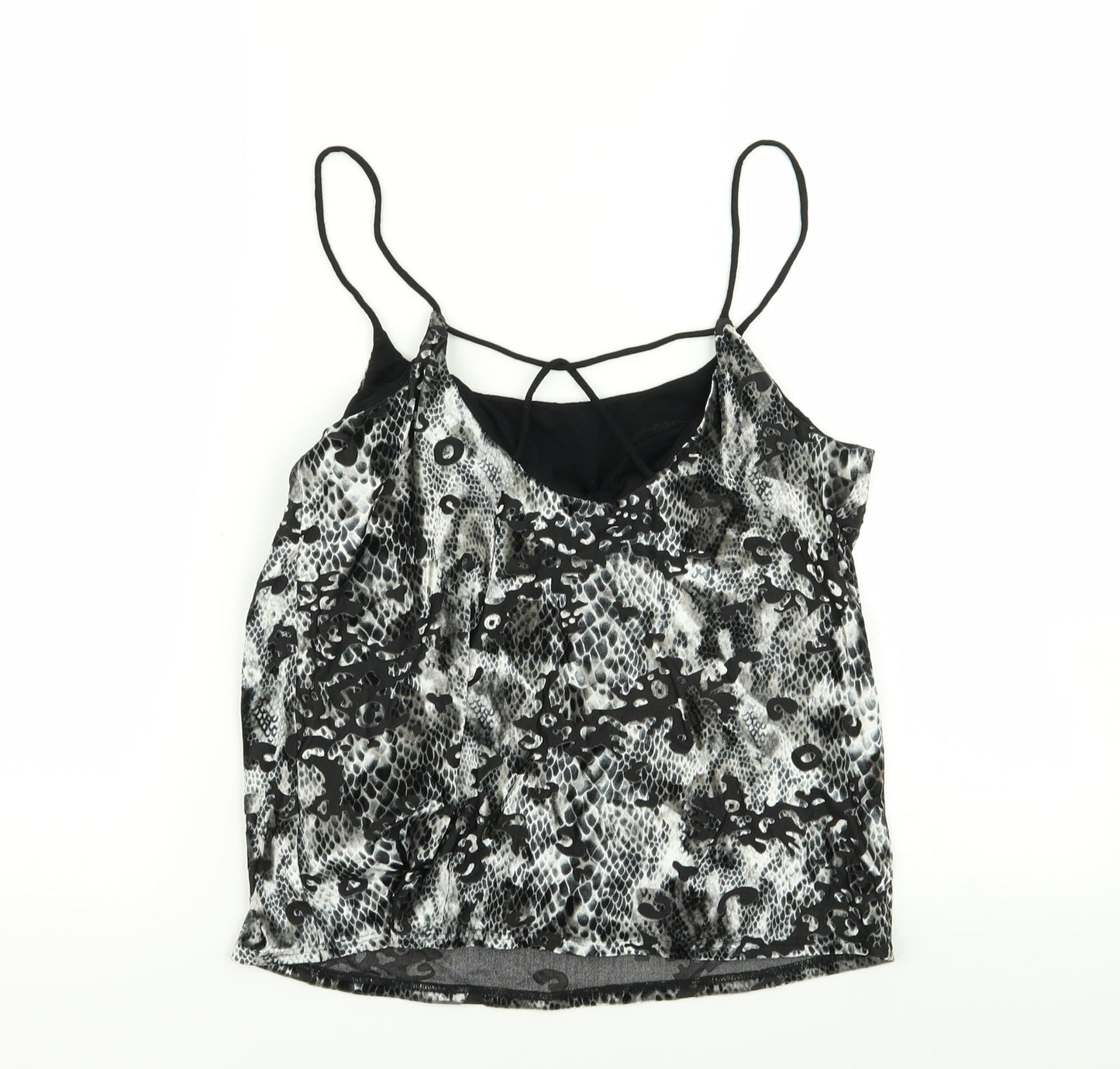 Womens UK Size 10 Topshop Multicoloured Basic Tank