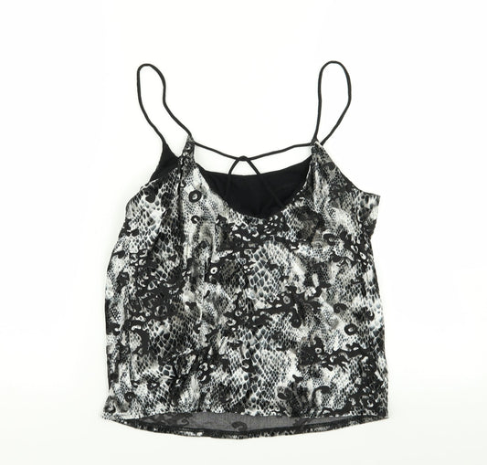 Womens UK Size 10 Topshop Multicoloured Basic Tank