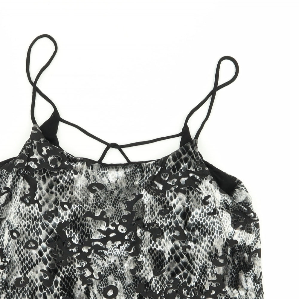 Womens UK Size 10 Topshop Multicoloured Basic Tank