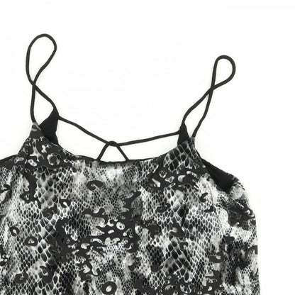 Womens UK Size 10 Topshop Multicoloured Basic Tank
