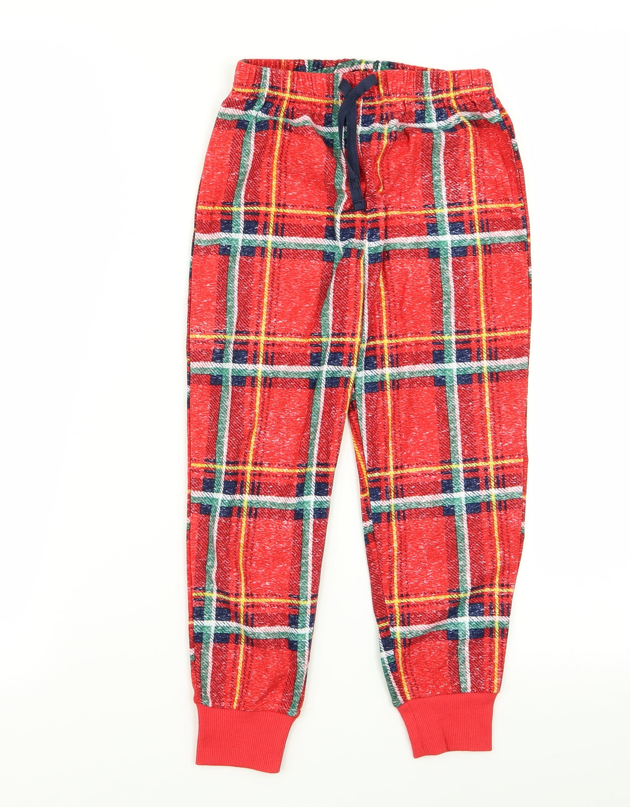 Matalan Girls Red Check  Cami Pyjama Pants Size 6 Years
