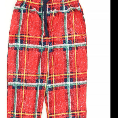 Matalan Girls Red Check  Cami Pyjama Pants Size 6 Years