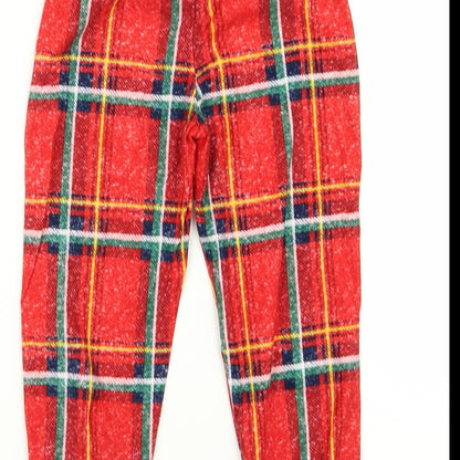 Matalan Girls Red Check  Cami Pyjama Pants Size 6 Years