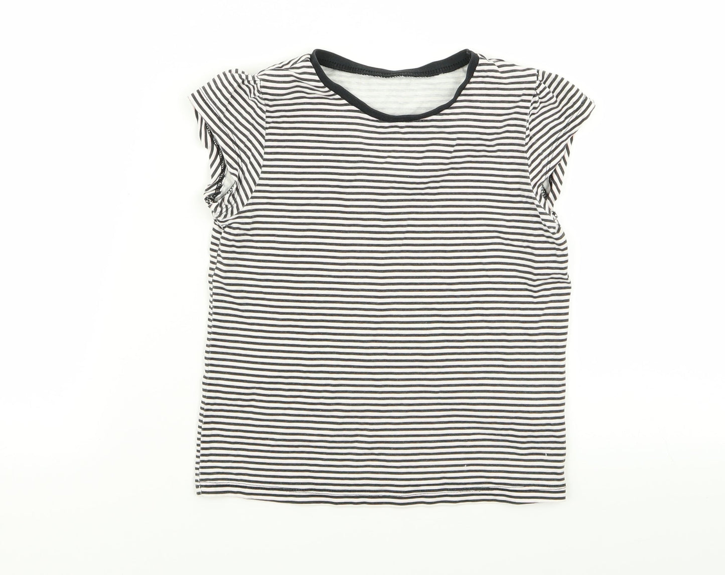 Asda George Girls Multicoloured Striped  Basic T-Shirt Size 4-5 Years