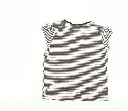 Asda George Girls Multicoloured Striped  Basic T-Shirt Size 4-5 Years