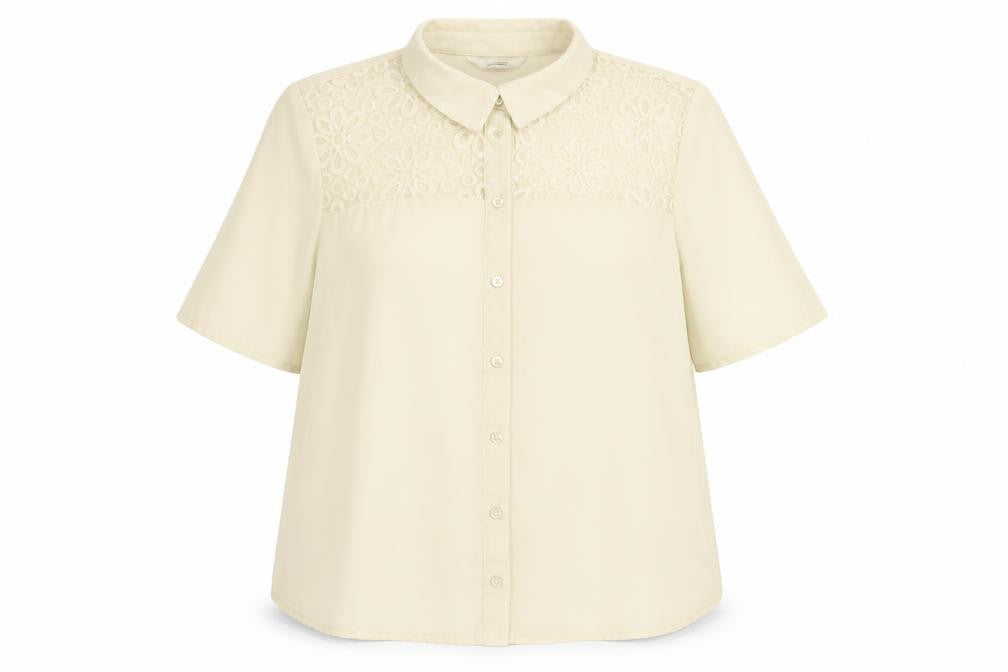 Womens UK Size 18 Asda George Ivory Basic Button-Up