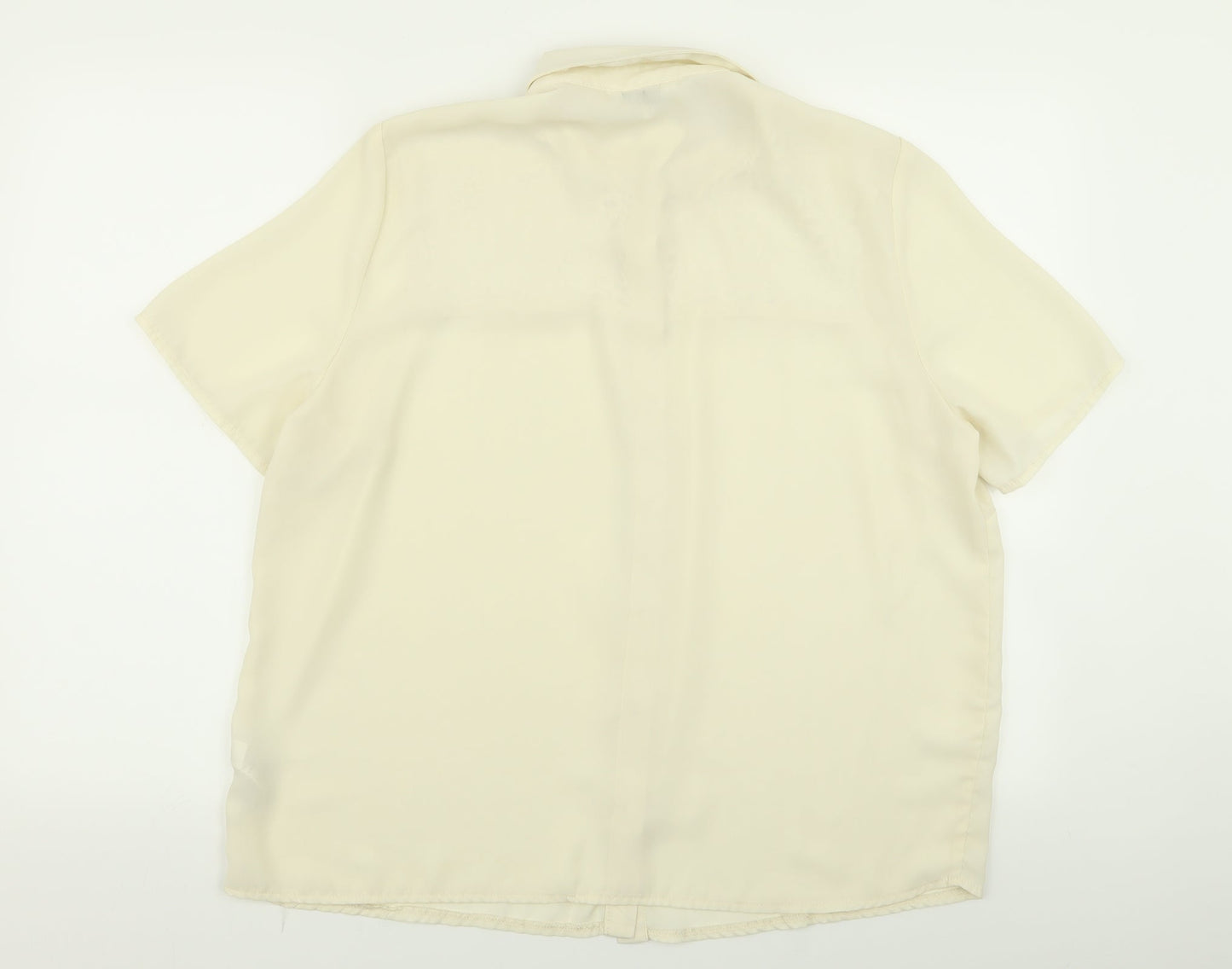 Asda George Womens Ivory Geometric  Basic Button-Up Size 18
