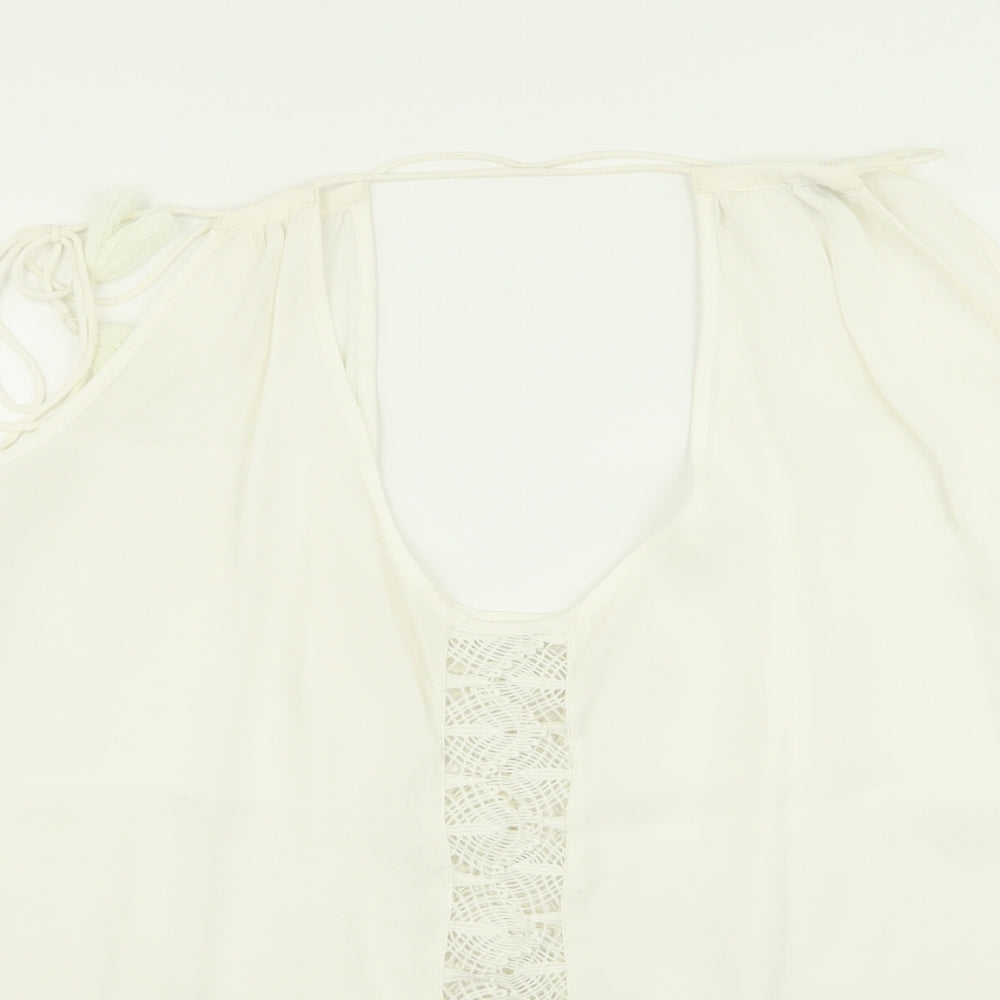 Womens UK Size 18 River Island White Basic Tank