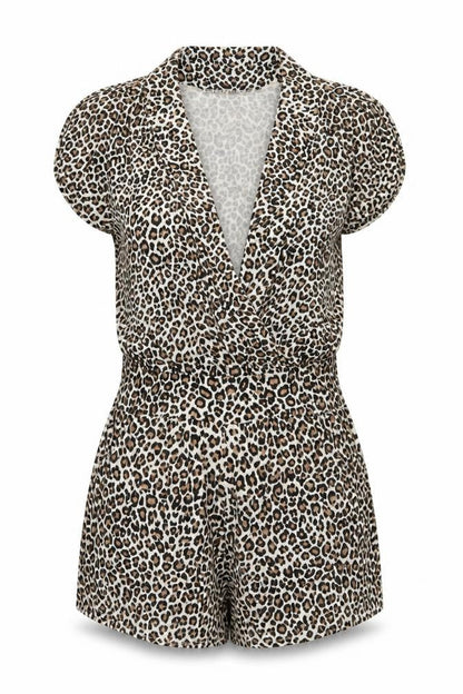ribbon Womens Multicoloured Animal Print  Playsuit One-Piece Size 8