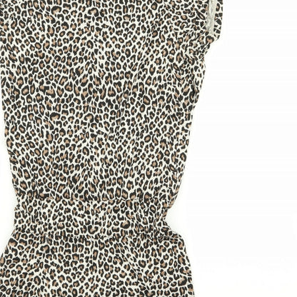 ribbon Womens Multicoloured Animal Print  Playsuit One-Piece Size 8