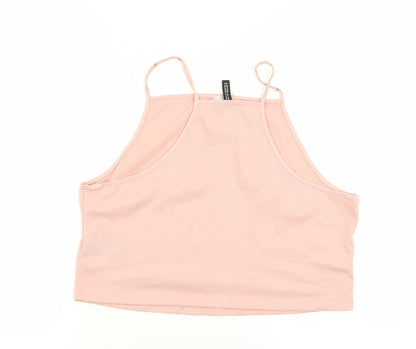 Womens UK Size L Divided by H&M Pink Camisole Tank