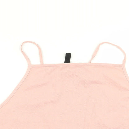 Womens UK Size L Divided by H&M Pink Camisole Tank