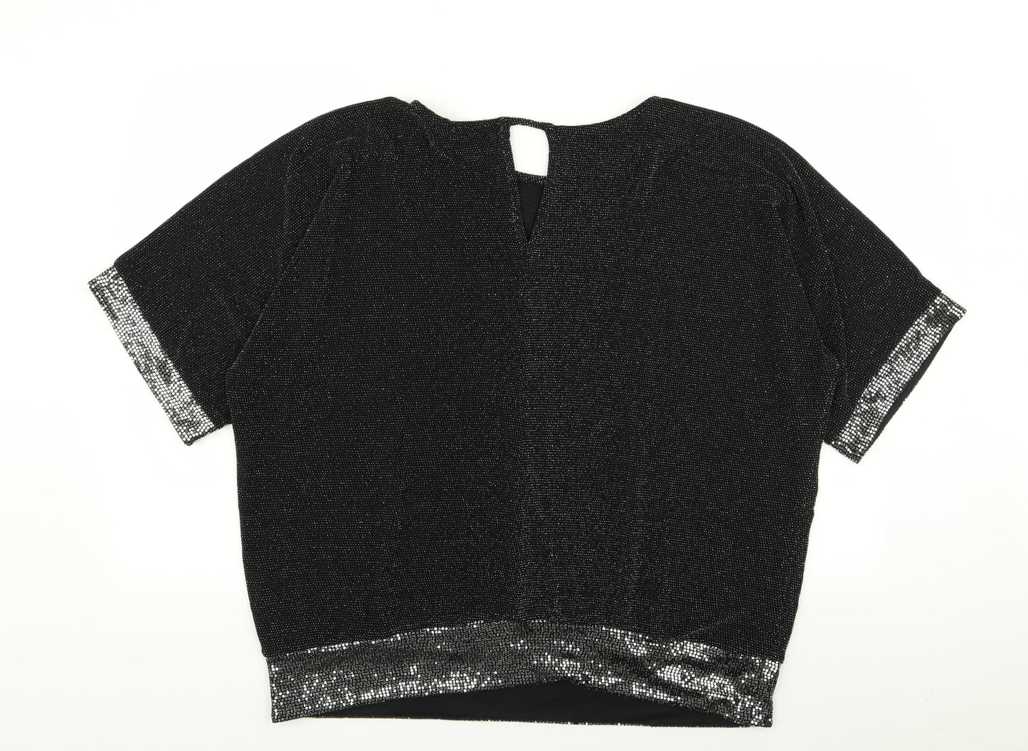 Womens UK Size 16 Dorothy Perkins Black Basic Blouse