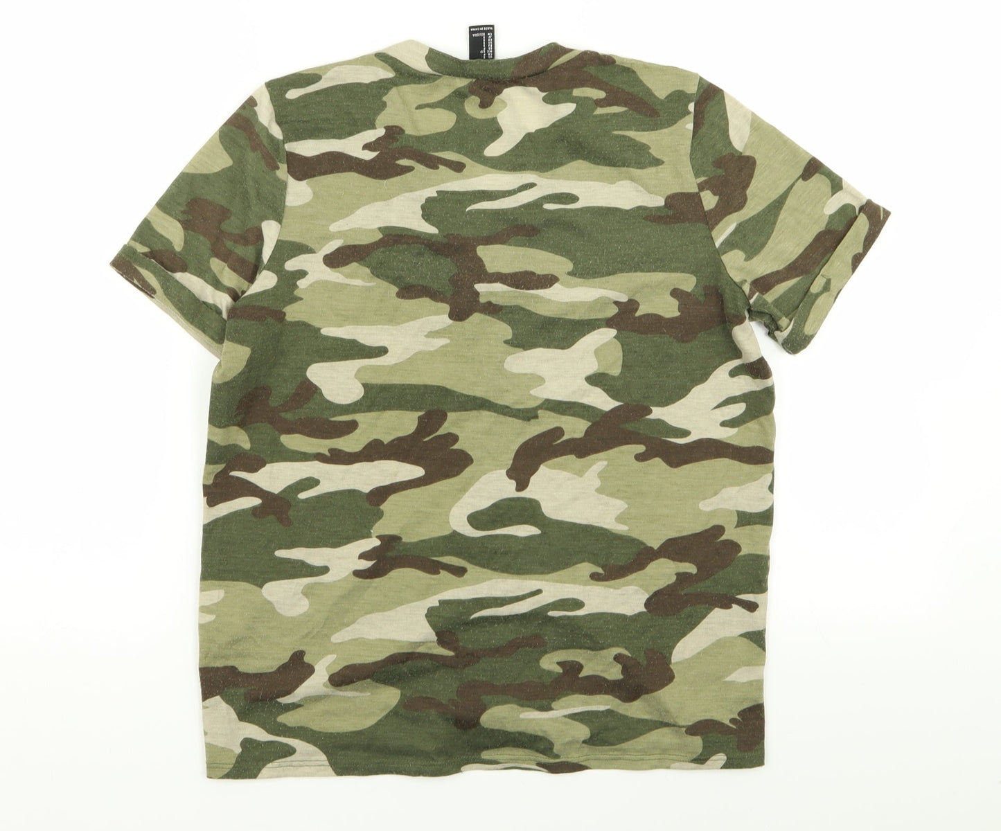 FOREVER 21 Womens Multicoloured Camouflage  Basic T-Shirt Size S