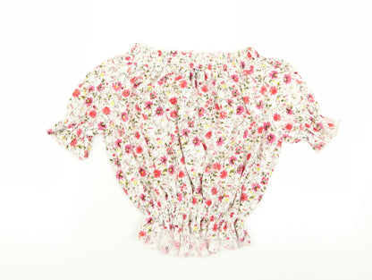 New Look Womens Multicoloured Floral  Basic Blouse Size 12
