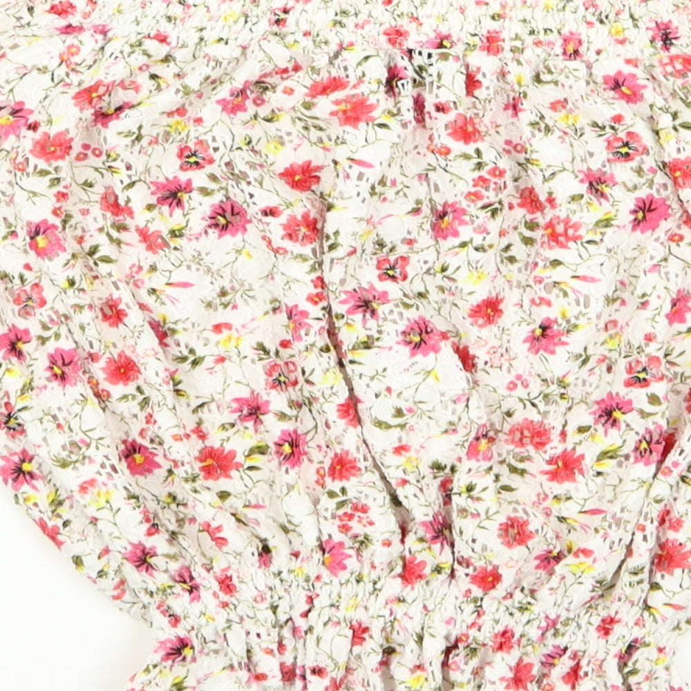 New Look Womens Multicoloured Floral  Basic Blouse Size 12