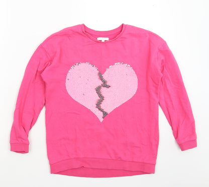 Blue Zoo Girls Pink   Pullover Sweatshirt Size 10-11 Years