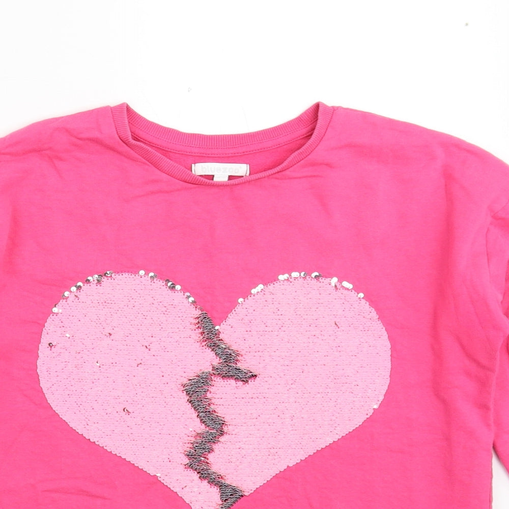 Blue Zoo Girls Pink   Pullover Sweatshirt Size 10-11 Years