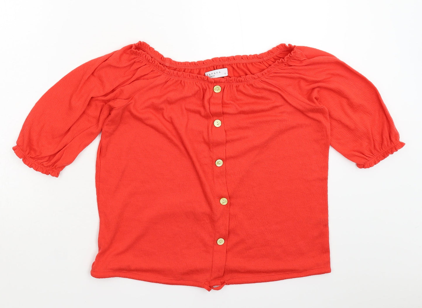 Papaya Womens Red   Basic Blouse Size 10