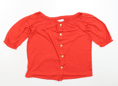 Papaya Womens Red   Basic Blouse Size 10