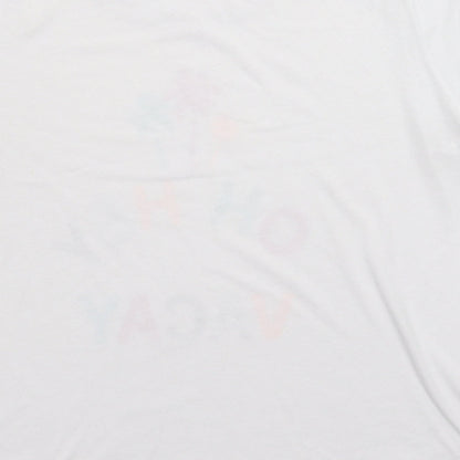 Womens UK Size 10 Matalan White Basic T-Shirt