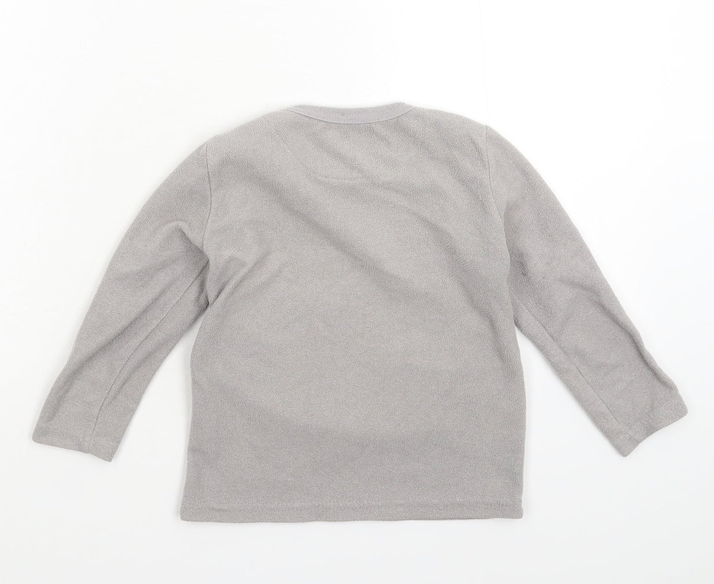 Rebel Girls Grey Solid Fleece Top Pyjama Top Size 3-4 Years