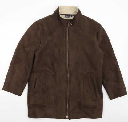 DASH Womens Grey   Overcoat Coat Size 14