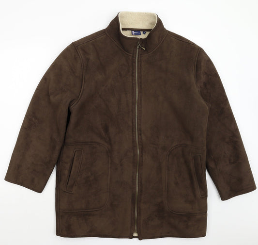 DASH Womens Grey   Overcoat Coat Size 14