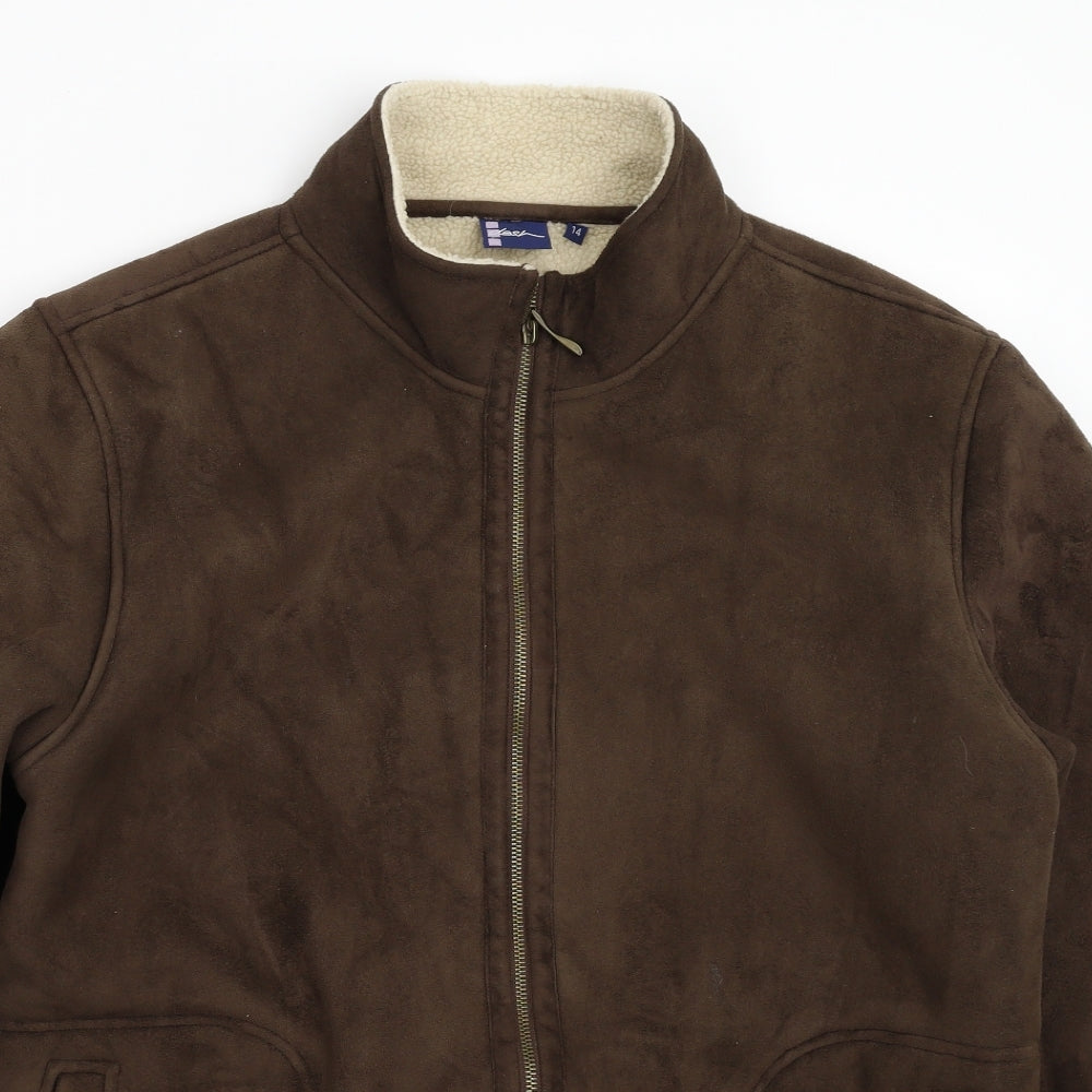 DASH Womens Grey   Overcoat Coat Size 14