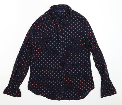 Womens UK Size 6 NEXT Blue Basic Button-Up