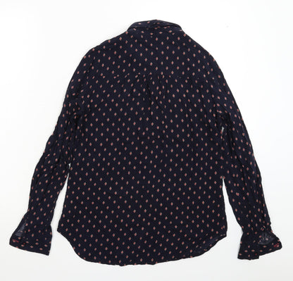 Womens UK Size 6 NEXT Blue Basic Button-Up