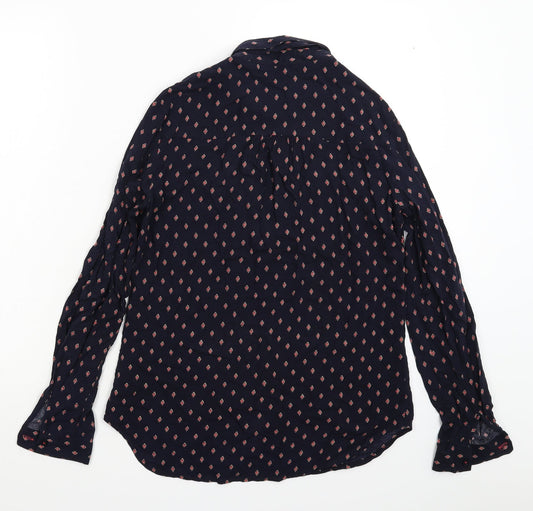 Womens UK Size 6 NEXT Blue Basic Button-Up