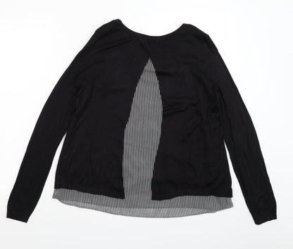 H&M Womens Black  Knit Pullover Jumper Size M