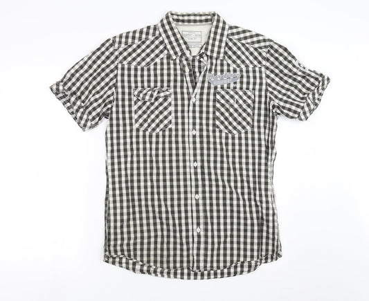 Mens UK Size L Esprit Green  Button-Up Short Sleeve Casual Shirt