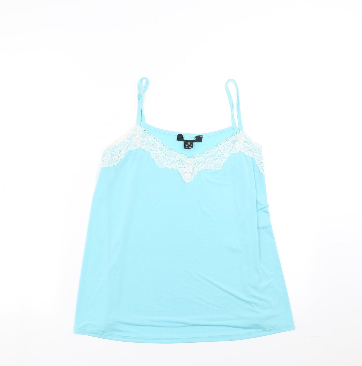 Womens UK Size 12 Preworn Blue Camisole T-Shirt