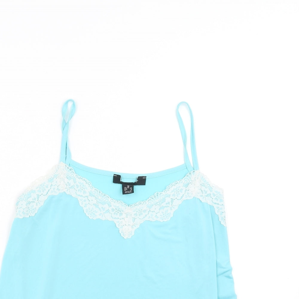 Womens UK Size 12 Preworn Blue Camisole T-Shirt