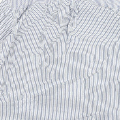 Mens UK Size L Marks and Spencer Blue  Button-Up Long Sleeve Casual Shirt