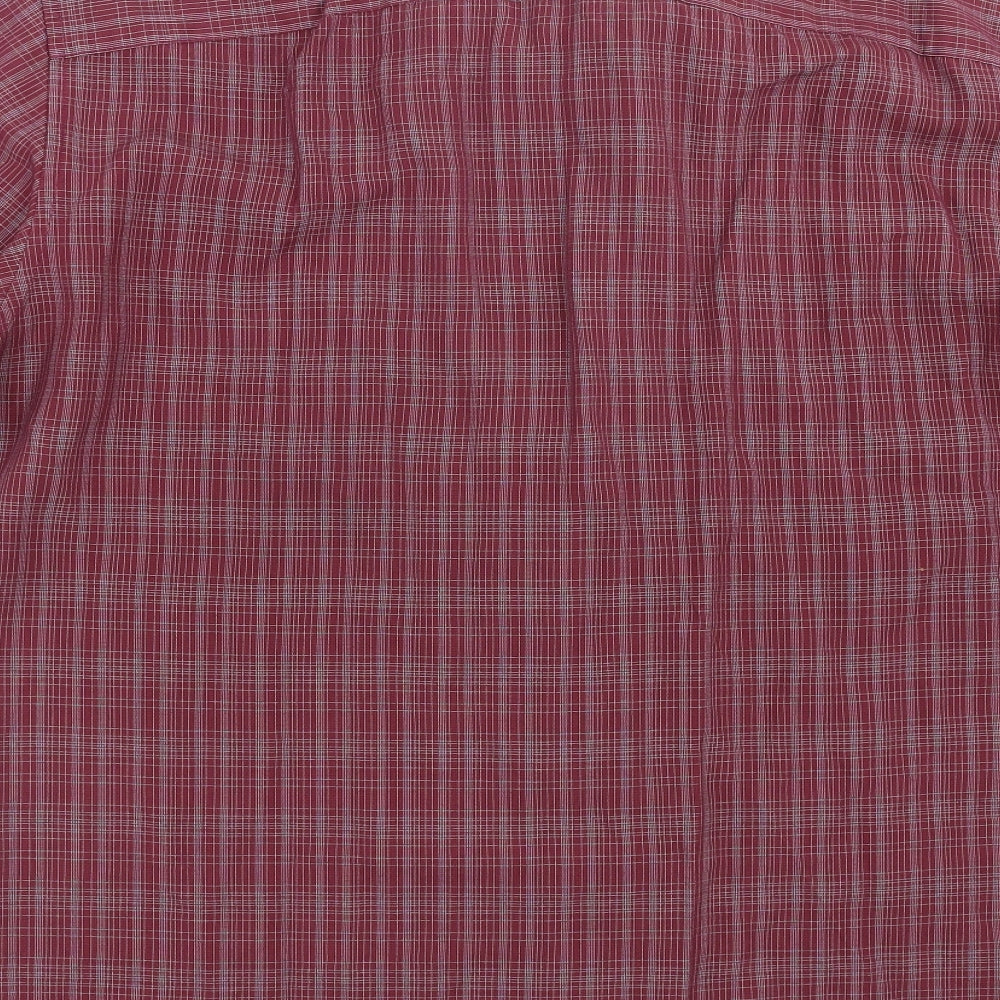 Mens UK Size L Marks and Spencer Purple  Button-Up Short Sleeve Casual Shirt